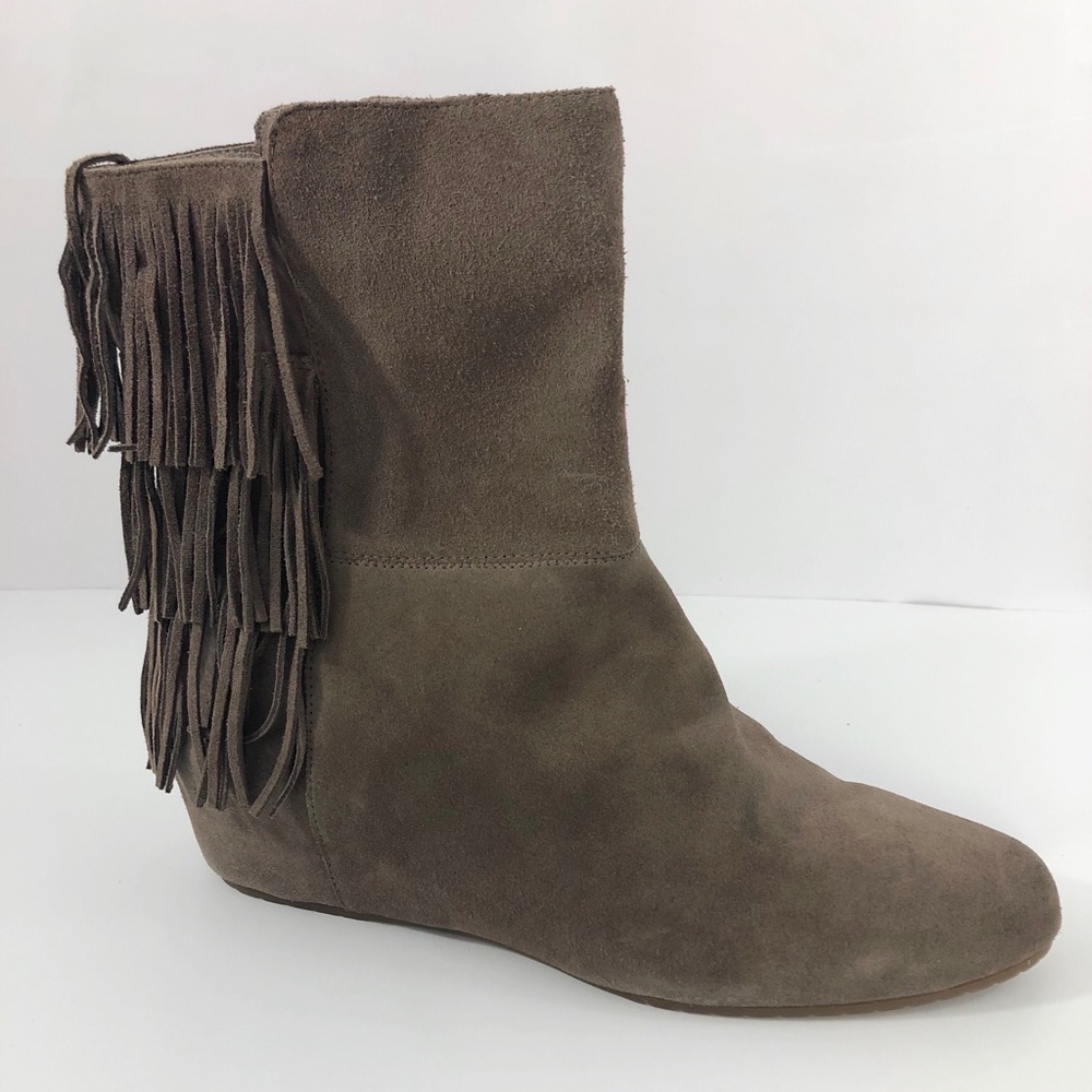 Isola Tricia Brown Fringe Suede Leather Boots